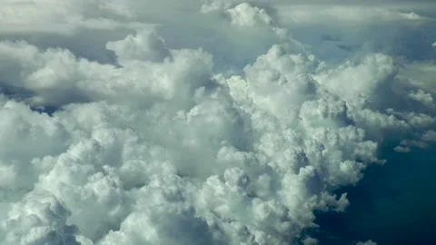 Flying over stormy clouds. Aerial footage. Stock Footage 144162829
