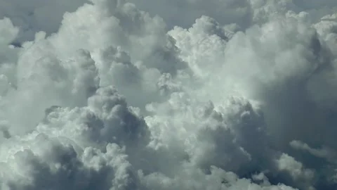 Flying over stormy clouds, aerial footage. Stock Footage 145211129