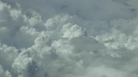 Flying over stormy clouds, aerial footage. Stock Footage 145992580