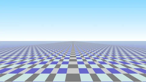 Flying Over Subtly Warped Checked Landscape Towards Horizon Video stock 139720760