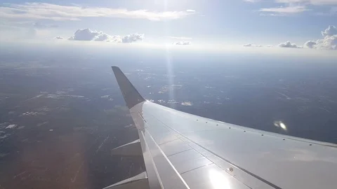 Flying over sun flare landscape Stock Footage 106790286