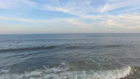 Flying over the Surf #2 Stock Footage 128384710