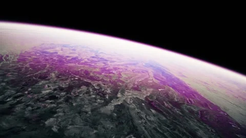 Flying over the surface of an exo planet Stock Footage 160212321