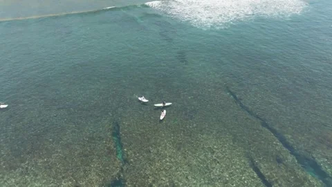 Flying over surfers Stock-Footage 253114418