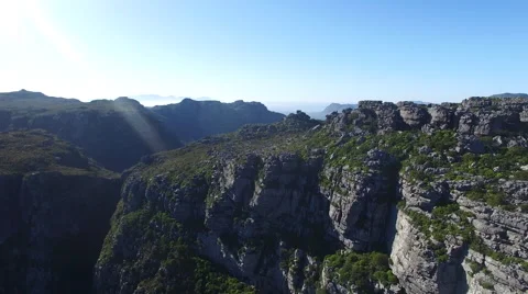 Flying Over Table Mountain Stock Footage 65077854