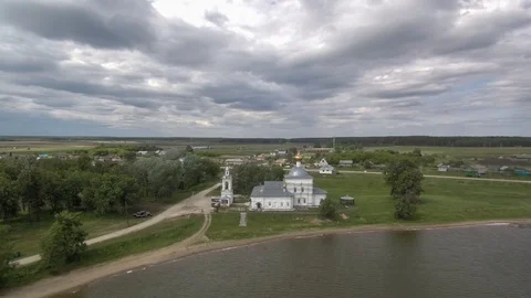 Flying over the temple. Stock Footage 92378175