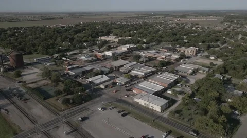 Flying over Texas town Stock-Footage 165892413