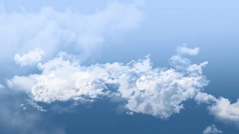 Flying over the timelapse clouds with the afternoon sun. Looped animation. Stock Footage 165444204