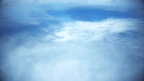 Flying Over The Timelapse Clouds With Beautiful Lens Flare, Seamlessly Looped Stock Footage 103036871