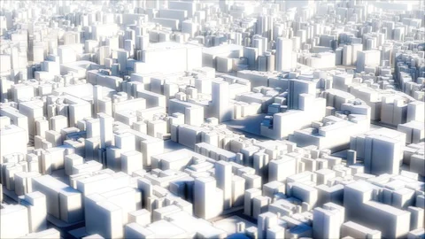 Flying over toon city - Loop able Stock-Footage 98405236