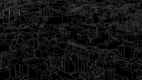 Flying over toon city - Loop able Stock-Footage 98406590