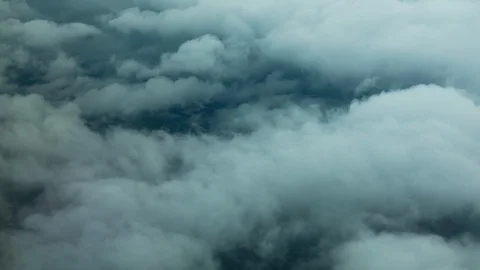 Flying over the top of clouds Stock Footage 123768382