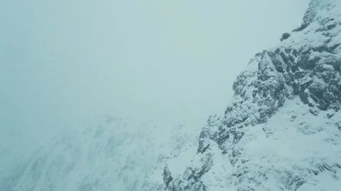 Flying over the top of the mountain.  Stock Footage 100661423