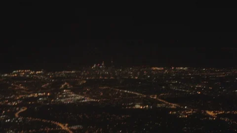 Flying over Toronto at Night Stock Footage 114585457