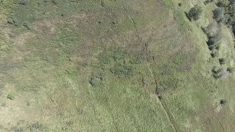 Flying over the trail on the mountain slope Stock-Footage 71224019