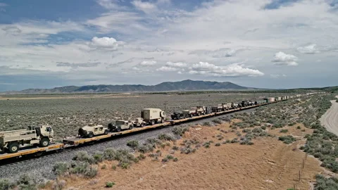 Military Train Desert Stock Footage ~ Royalty Free Stock Videos | Pond5