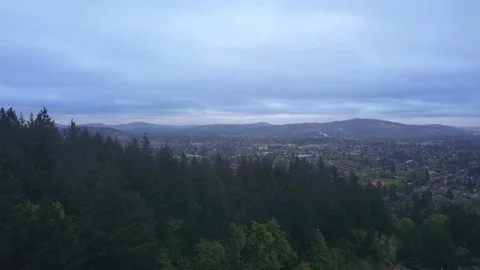 Flying Over Tree Ridge - Drone Portland Oregon Vídeo Stock 103292348