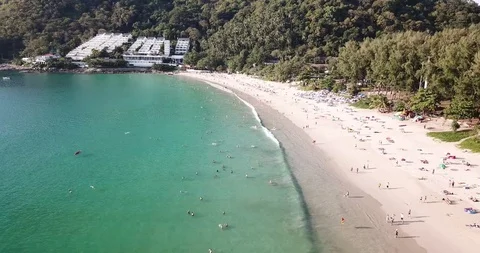 Flying over the tropical beach Stock Footage 88269509