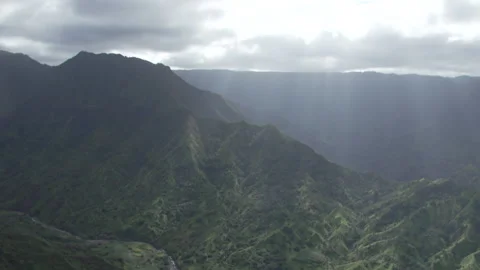 Flying over Tropical Mountains Aerial Stock Footage 165303053