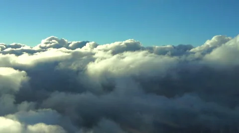 Flying Over the Undercast Stock Footage 54716227
