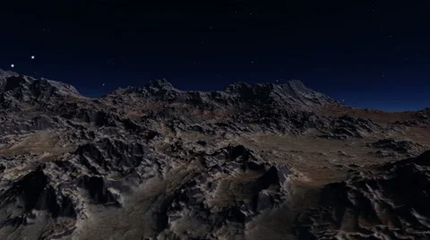 Flying over an unknown planet Stock Footage 51586209