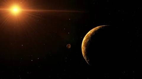 Flying over an unknown planet Stock Footage 51669641