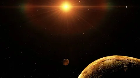 Flying over an unknown planet Stock Footage 51669650