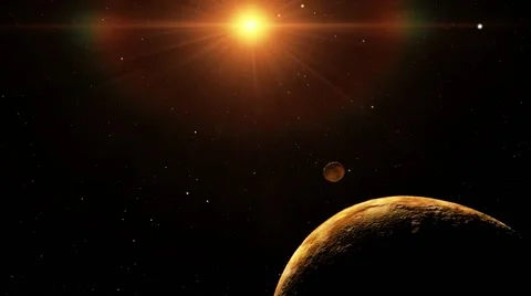 Flying over an unknown planet Stock Footage 51669699