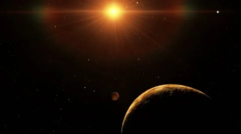 Flying over an unknown planet Stock Footage 51669746