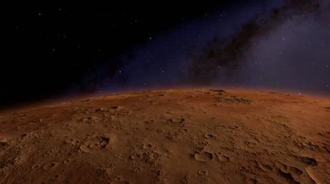 Flying over an unknown planet Stock Footage 51691068