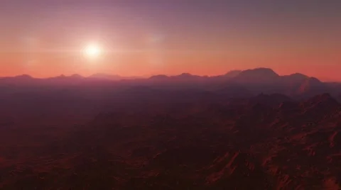 Flying over an unknown planet Stock Footage 51749944