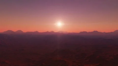 Flying over an unknown planet Stock Footage 51749945