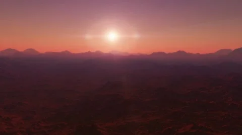 Flying over an unknown planet Stock Footage 51749953