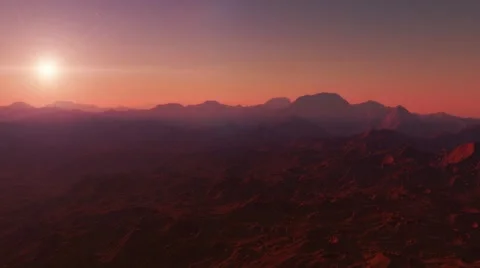 Flying over an unknown planet Stock Footage 51749955