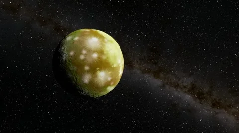 Flying over an unknown planet Stock Footage 51749963