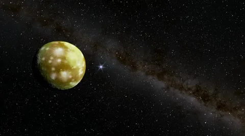 Flying over an unknown planet Stock Footage 51749989