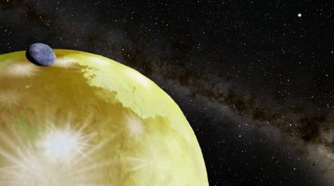 Flying over an unknown planet Stock Footage 51750005