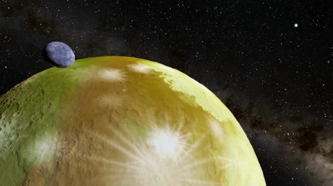 Flying over an unknown planet Stock Footage 51750019