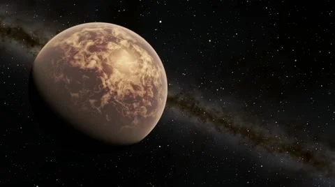 Flying over an unknown planet Stock Footage 51750037