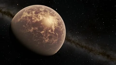 Flying over an unknown planet Stock Footage 51750038