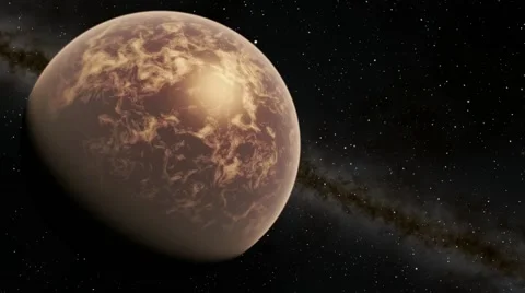 Flying over an unknown planet Stock Footage 51750041