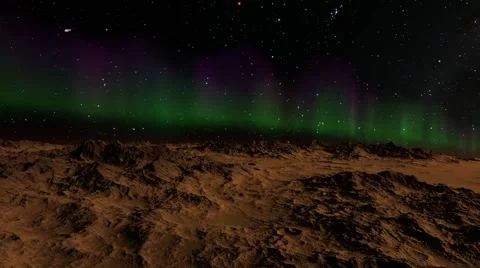 Flying over an unknown planet Stock Footage 52398432