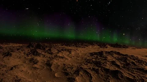 Flying over an unknown planet Stock Footage 52398450