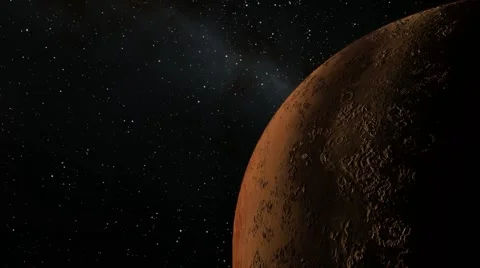 Flying over an unknown planet Stock Footage 52398458