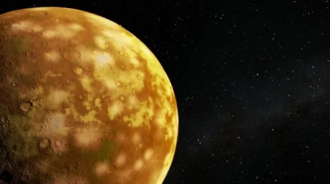 Flying over an unknown planet Stock Footage 52398499