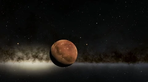 Flying over an unknown planet Stock Footage 54319437