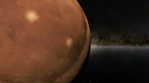 Flying over an unknown planet Stock Footage 54319443