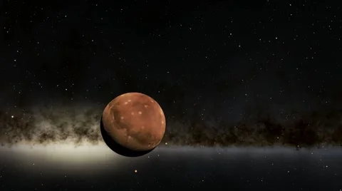 Flying over an unknown planet Stock Footage 54319449