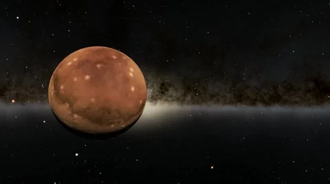 Flying over an unknown planet Stock Footage 54319497