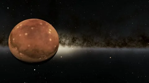 Flying over an unknown planet Stock Footage 54319498